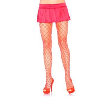 Imagem de Meia-Calça Leg Avenue 9005 Arrastão, Vermelho, Unico