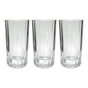 Imagem de Conjunto C/3 Copos Altos Dara Em Vidro Para Servi 300ml - FRATELLI