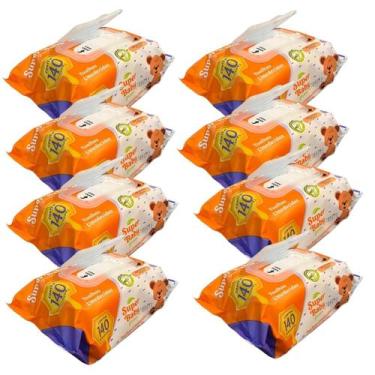 Imagem de Kit 1120 toalhas umedecidas super baby 20 x 12 cm