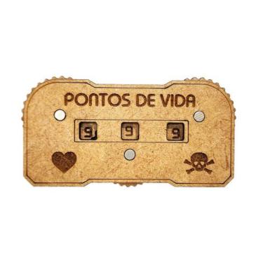 Imagem de Contador de Pontos de Vida - De 0 a 999 - RPG - Genérico, Marrom