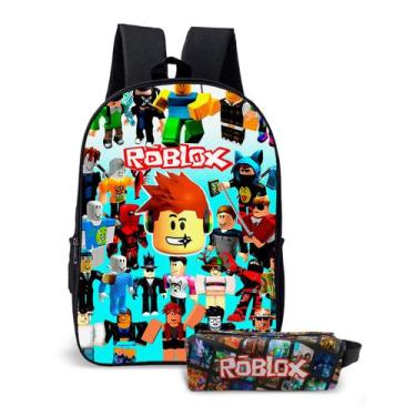 Imagem de Kit Mochila com Estojo Escolar Infantil do Roblox Menino e Menina  - U