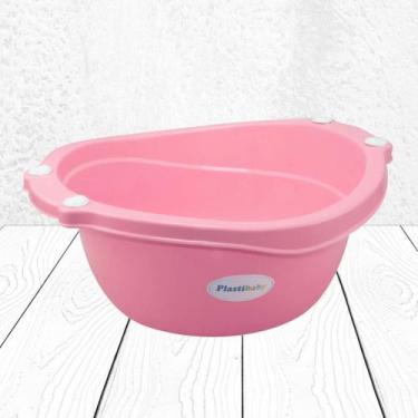 Imagem de Bacia 14 L roupa Funda Redonda suporte lateral para carregar - PLASTBR