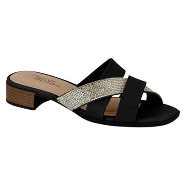 Imagem de SANDÁLIA FEMININA MODARE 7169.116 ORTOPÉDICA NUMERAÇÃO ESPECIAL DO 34 AO 42 Cor:Preto;Tamanho:38