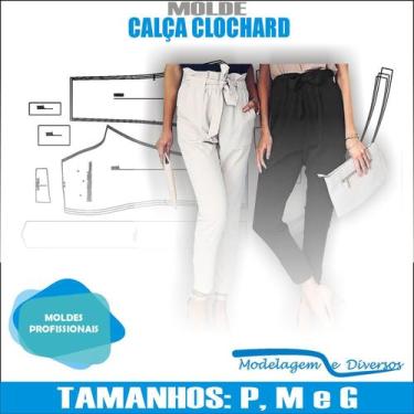 Imagem de Molde Calça Clochard, Modelagem&Diversos, Tamanhos  P, M & G