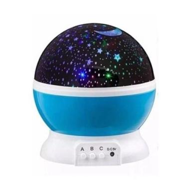 Imagem de Projetor Luminária Abajur Estrelas Galaxy 360º Azul - Star Master