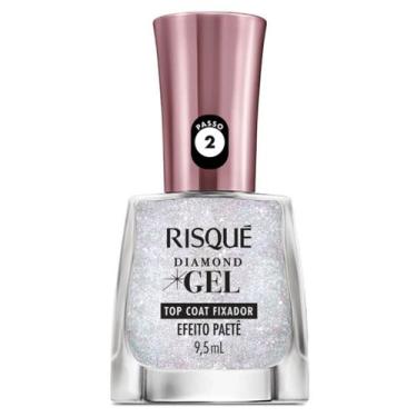 Imagem de Top Coat Risqué Diamond Gel Efeito Paetê- 9,5 ml - Risqué top coat