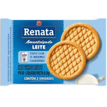 Imagem de Biscoito Amanteigado Sache Renata Leite Cream Cracker - 80 U