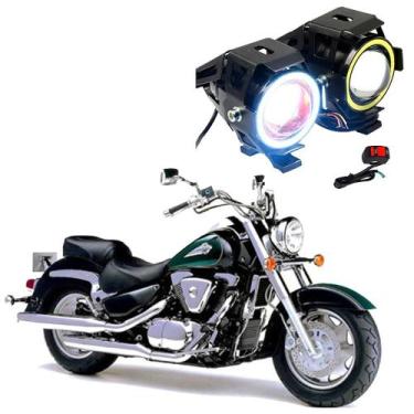 Imagem de Par Farol de Milha Angel Eye U7 para Moto Suzuki Intruder LC 1500 2001