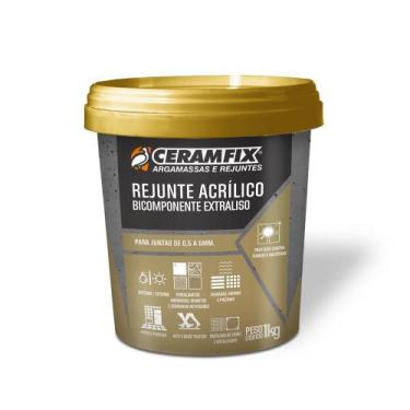Imagem de Rejunte acrílico palha bi componente 1kg - ceramfix