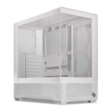 Imagem de Gabinete Gamer Pichau Magpie 4X, Mid-Tower, Lateral de Vidro, Branco, 