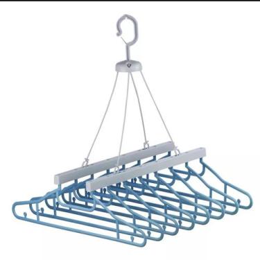 Imagem de varal cabideiro com 8 cabides - zplastic-sekamais