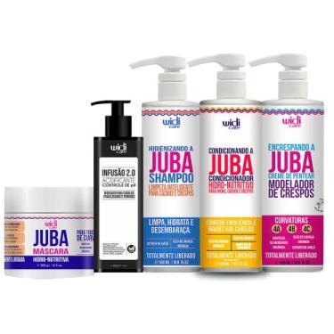 Imagem de Kit Widi Care Juba Shampoo Cond Encrespando Máscara Acidific