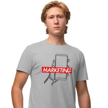 Imagem de Camisa Camiseta Masculina Estampada Supreme Marketing 100% Algodão Fio