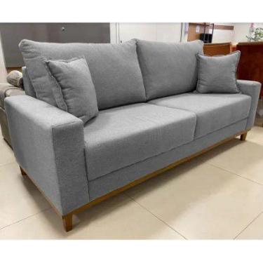 Imagem de Sofá 4 Lugares Grecia Pé Madeira Tecido Linho  - aifos estofados,  cin