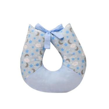 Imagem de Almofada de Amamentar Light Estrela e Lua Azul - Pandora Baby Enxovais