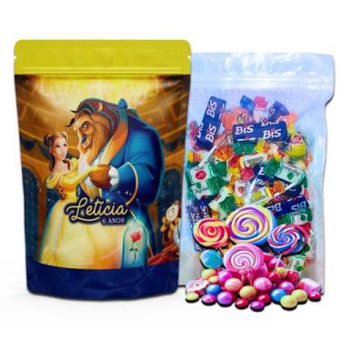 Imagem de Kit Festa Com 5 Saquinhos Em Pé 12x19cm Vários Temas - Mundo da Bina, 