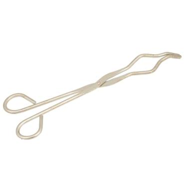 Imagem de EISCO Pinça para cadinho com arco - pontas retas e serrilhadas - metal - 24 cm de comprimento