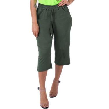 Imagem de Calça Pantacourt Moda Feminina com Bolso Malha Viscolycra - Catwalk, V