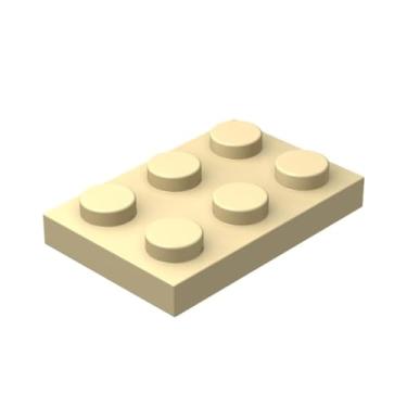 Imagem de Classic Bulk Plates, 2x3 Flat Plates, 100 Piece Set, Compatible with Lego Parts: Beige