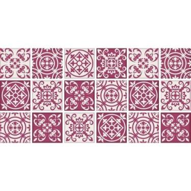 Imagem de Ladrilho Decorativo autocolante Scarlet Vermelho 18 peças - Tacdecor
