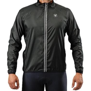 Imagem de Jaqueta corta vento ciclismo masculina Free Force Classic, Preto, G