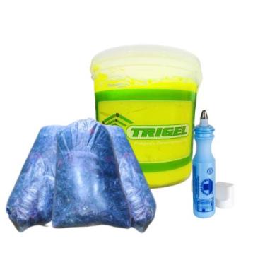 Imagem de Estopa Mista 2Kg, Marcador Industrial & Polymix Desengraxante Verde - 