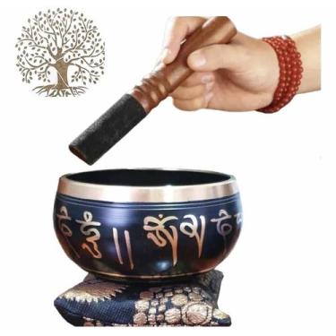 Imagem de Tigela Tibetana Sino C/ Árvore Vida 7 Metais - Althea Arte Decor