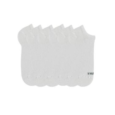 Imagem de Kit com 6 Pares de Meias Brancas Trifil T06227 Algodão - Unissex, Sort