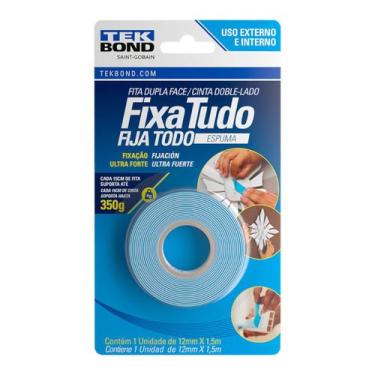 Imagem de Fita Dupla Face Espuma Ultra Forte 1,50Mt Fixa Tudo Tekbond, 12mmX1,50