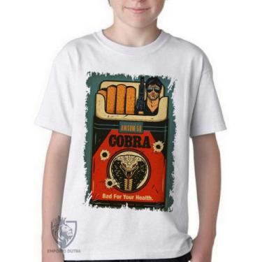 Imagem de Camiseta Infantil ou adulto rambo Cobra filme antigo  Blusa Criança to