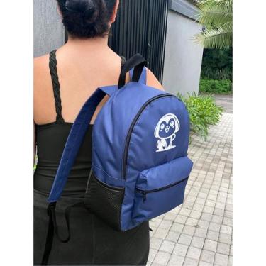 Imagem de Mochila Small CACHORRO FELIZ Bolsa Escolar Trabalho Viagem Mala Faculd