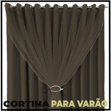 Imagem de cortina apartamento blackout Fiori sala 2,80 x 2,30 bege - Bravin Cort