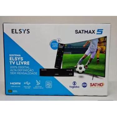 Imagem de Nova Parabolica Digital Sat Max 5 - Elsys, Preto