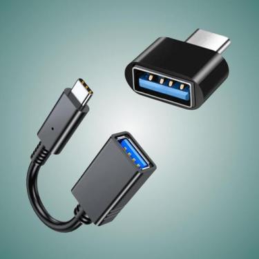 Imagem de Kit Cabo Adaptador USB Tipo C 3.0 2.0 Otg Para Pendrive Celular Tablet