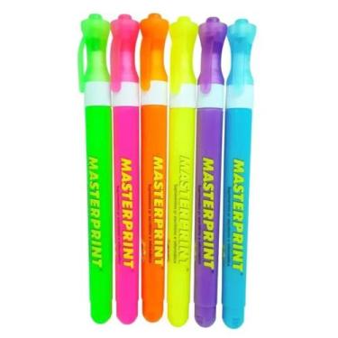 Imagem de Marca texto masterprint neon com 06 cores slim