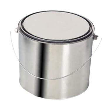 Imagem de WeiLaiKeQi Lata de tinta, balde de tinta de metal, ferro, multiuso, com tampa, recipiente de tinta, balde de tinta para projetos DIY de verniz de tinta, 3 L