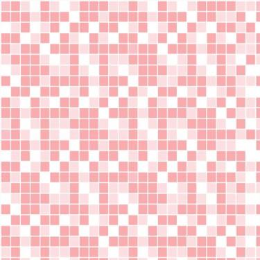 Imagem de Papel de Parede Autocolante Pastilhas Quadriculada Rosinha Claro E Bra