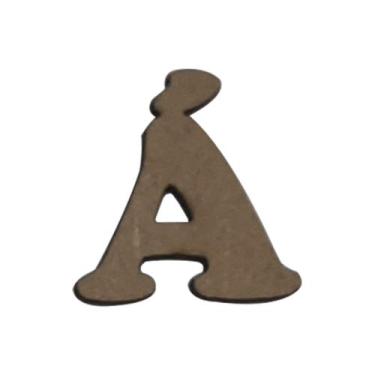 Imagem de Letras com Acento para Aplique Artesanato 2,5cm Kit 50un Mdf Madeira -