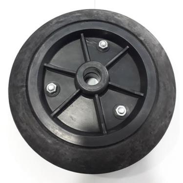 Imagem de Roda borracha maciça para carrinhos r 92 9x2 br mf até 60 kgs - MOVIFA