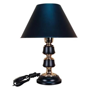 Imagem de Abajur News Black Quarto Sala Luminária Decoração Cor Preto - Casa Mai