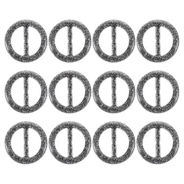 Imagem de PATIKIL Clipe de anel de cachecol, clipe de camiseta redonda de resina, cachecóis brilhantes, fecho de fivela, clipe de círculo para decoração de roupas, 1", Resina, Liga metálica.