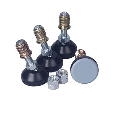 Imagem de CSFMC Pés Giratórios Niveladores de Móveis(25 Mm 1/4-20,4 Unidades) Fundo de Ptfe(Teflon), Almofadas de Ajuste de Haste Rosqueada, Nivelamento de Pernas Médias de Mesa/Cadeira/Armá (Pacote Com 4, Base
