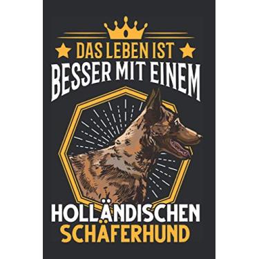 Imagem de Hollandse Herder Notizbuch: Hollandse Herder Spruch Holländischer Schäferhund / 6x9 Zoll / 120 gepunktete Seiten Seiten