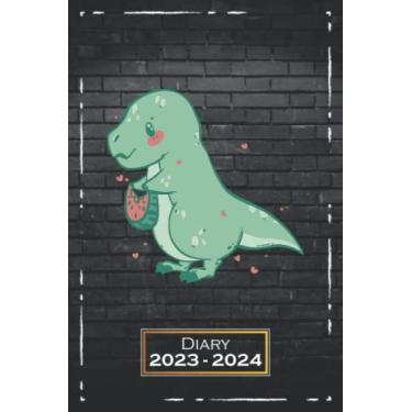 Imagem de Diary 2023-2024: Softcover, A5 (6x9) | One Week on a Double Page | From Monday to Sunday | Weekly Planner | Melon Animal Sweet | qb1