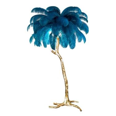 Imagem de Lâmpada de pé moderna de luxo com acabamento dourado com corpo de luz de resina, lâmpada decorativa regulável em 3 cores para quarto, escritório, 5 lâmpadas LED E14