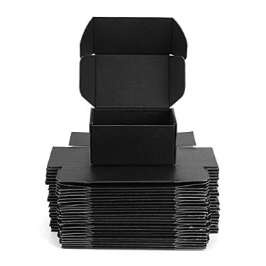 Imagem de DUZCLI Conjunto de 20 Caixas de Remessa 7X5X2, Caixas de Papelão Ondulado Pretas - para Embalagens de Suprimentos para Pequenas Empresas, Caixas de Embalagem, Caixas de Correio e Caixas de Presente
