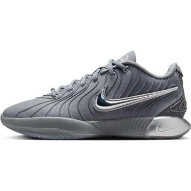 Imagem de Nike Tênis masculino Lebron XXI, Cinza claro/cinza ferro/cinza lobo/prata metálica, 11 Women/9.5 Men