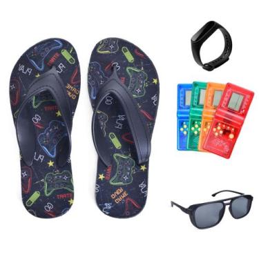 Imagem de Chinelo Infantil Menino Personagem Game Barato Leve Confortável Casual