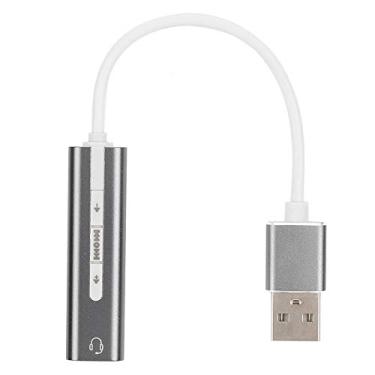 Imagem de Placa de Som USB - Placa Externa de Alumínio ou, 7. Estéreo para de Computador Com Porta de Telefone