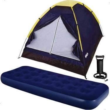 Imagem de Barraca 2 Pessoas Camping  Colchão Solteiro E Bomba Manual - Kala